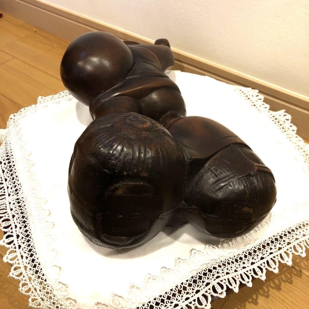 【縁起物】七福神大黒天　金属置物/骨董品 縁起物 九谷焼 大黒天 置物 七福神 古美術品 金彩 骨董品